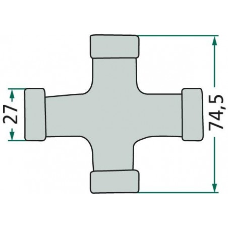 CROISILLON DE CARDAN F23 - F237 27 X 74.5 MM