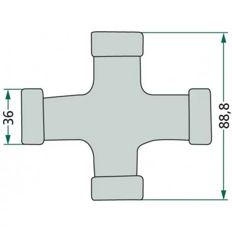CROISILLON DE CARDAN F25 36 X 88.8 MM