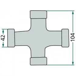 F26 42 X 104 MM KARDANGELENK
