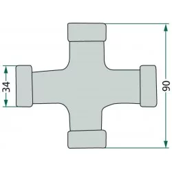 CROISILLON DE CARDAN FII 34 X 90 MM
