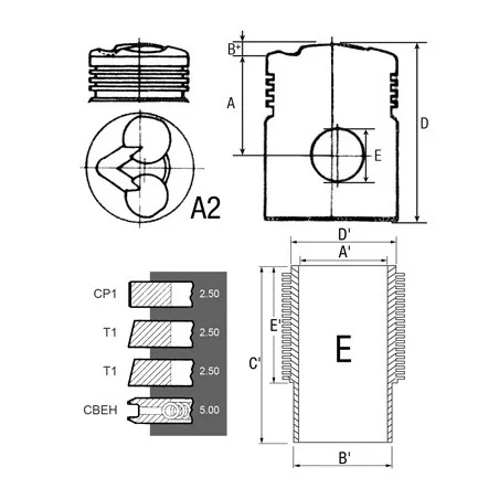 KIT CHEMISE PISTON COMPLET FL812 KIT CHEMISE PISTON COMPLET FL812