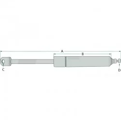 VERIN A GAZ DE TOIT OUVRANT