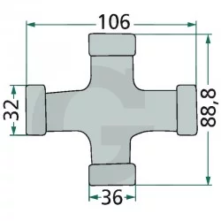 CROISILLON DE CARDAN F258 GRAND ANGLE