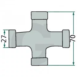 CROISILLON DE CARDAN FI B3 27 X 70 MM