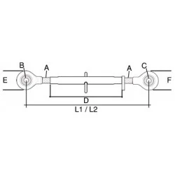 BARRE DE POUSSEE FILERAGE 27 X 3 MM 436/630 MM