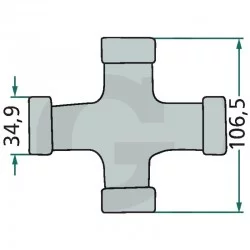 CROISILLON DE CARDAN B8 F240 34.9 X 106.5 MM