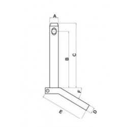 SPINDLE WITH HANDLE DIAMETER 19 MM LENGTH 138 MM