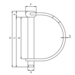 GOUPILE CLIPS A ARCEAU 8 MM X 38 MM 