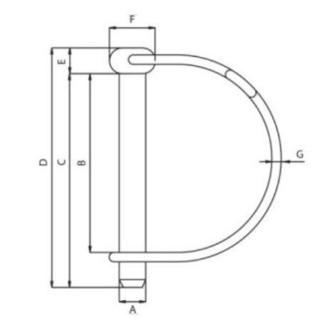 9,5 MM X 60 MM LOCH CLIP PIN