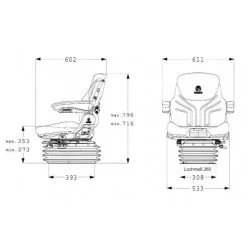 ASSENTO PNEUMÁTICO "MAXIMO PROFISSIONAL" GRAMMER