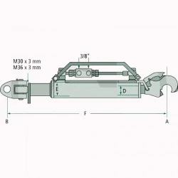 BARRE DE POUSSEE HYDRAULIQUE 36 X 3 MM 666/906