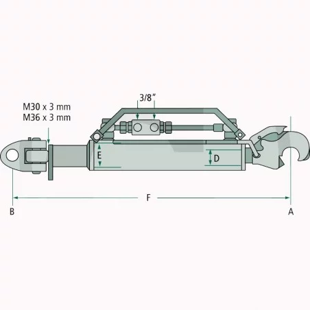 BARRE DE POUSSEE HYDRAULIQUE 36 X 3 MM 666/906 BARRE DE POUSSEE HYDRAULIQUE 36 X 3 MM 666/906