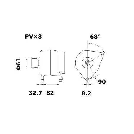 ALTERNATOR 14V 200A