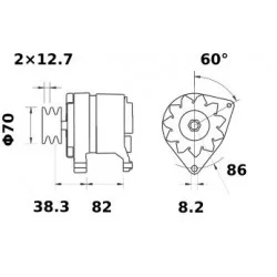 ALTERNATEUR 14V 80A