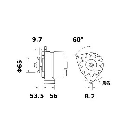 ALTERNATOR 14V 65A