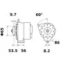 ALTERNATOR 14V 65A