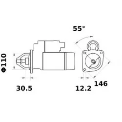 ISKRA 12V 2.6KW STARTER