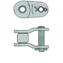 HALBELBOGENVERBINDUNG FÜR KETTE 06 B-1