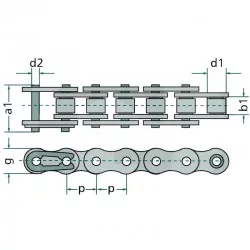 CHAINE A ROULEAUX 24 B-1