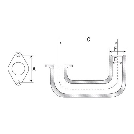 CODO DE ESCAPE PARA MASSEY FERGUSON