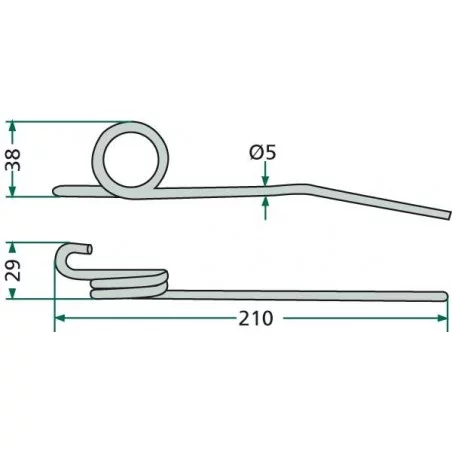 DENT DE RABATTEUR POUR JOHN DEERE