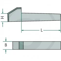 CLAVE DE TACÓN 6X6X30