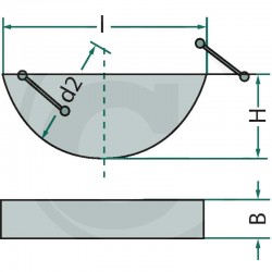 CLAVETTE DISQUE 2X2.6X6.75