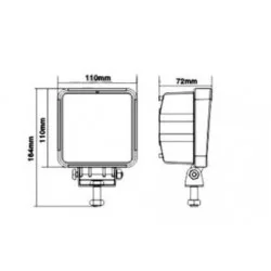 LUZ DE TRABAJO LED DE 3600 LUMEN, 16 LEDS