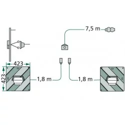 CONJUNTO DE PLACAS DE SINALIZAÇÃO COMPLETA ( PRÉ-FIAÇÃO + ILUMINAÇÃO )