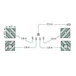 SET OF COMPLETE SIGNALING PLATES ( PREWIRING + LIGHTING )