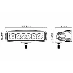 1300 LUMEN LED ARBEITSLICHT, 6 LEDS