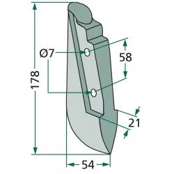 SEED DRILL SHOULDER FOR ACCORD - KVERNELAND