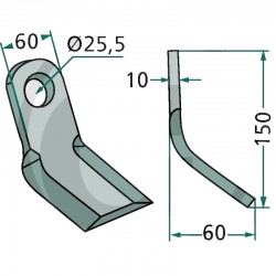 FLEAU Y 60 X 150 X 10 MM