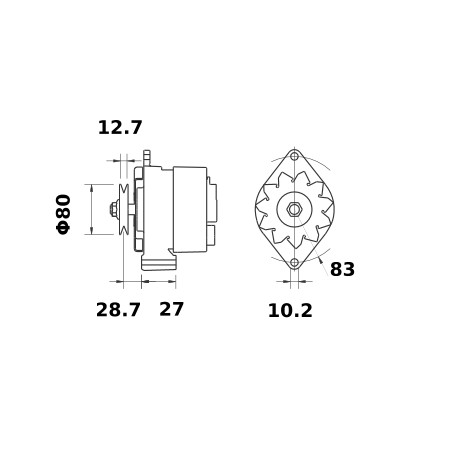 ALTERNATOR 14V 33A
