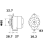 ALTERNATOR 14V 33A