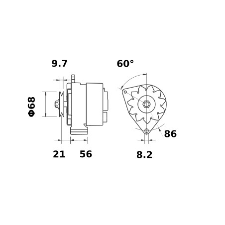 ALTERNATORE 14V 33A