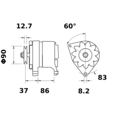ALTERNATOR 12V 70A