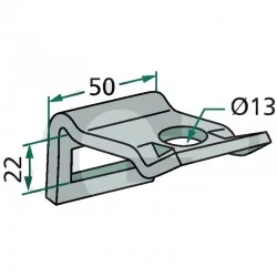 BRIDE POUR DENTS VIBROCULTEUR 32X10