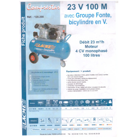 COMPRESOR LACME 23V 100M