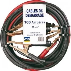 Cable de demarrage gys 35 mm² , 700 a , 4.5 metres pour tracteur