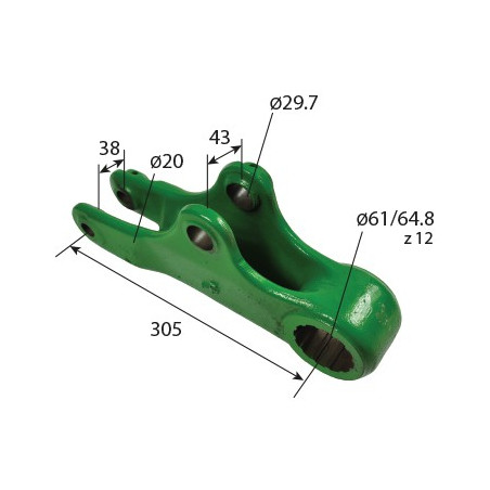 CAT. 2 OBERER RECHTER HUBARM FÜR JOHN DEERE - L116616