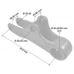 BRAS SUPERIEUR DE RELEVAGE DROIT CAT.3 POUR JOHN DEERE - L116618