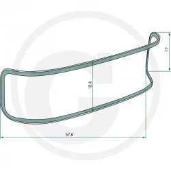 VITRE DE RECHANGE POUR CALANDRE JOHN-DEERE - AL181666