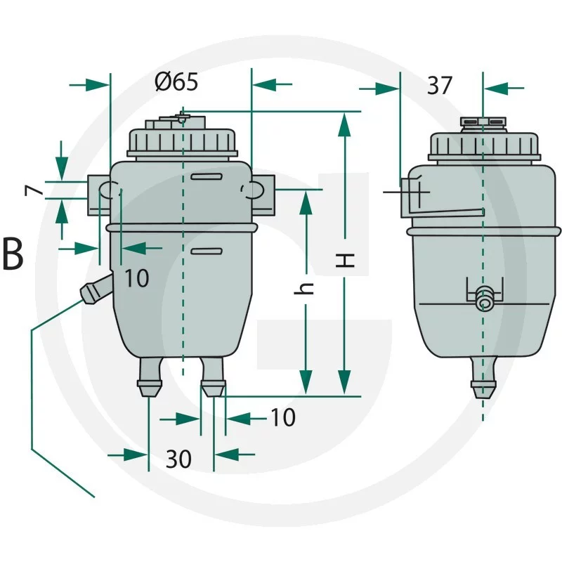 BRAKE FLUID TANK 04311134 FOR DEUTZ