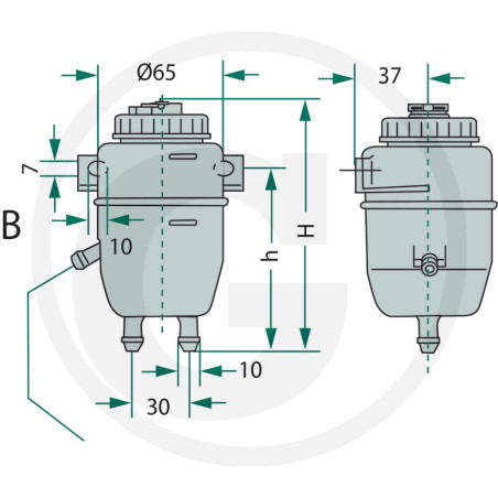 ATE Serbatoio Liquido Freni | 03.3508-0264.3 | Ricambio Per Mercedes, MAN, Hanomag E Magirus-Deutz - Foto 8