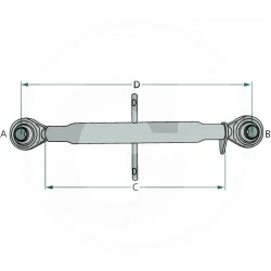 PUSH BAR M36 X 3 - L570 / 870 - CATEGORIA 3/3