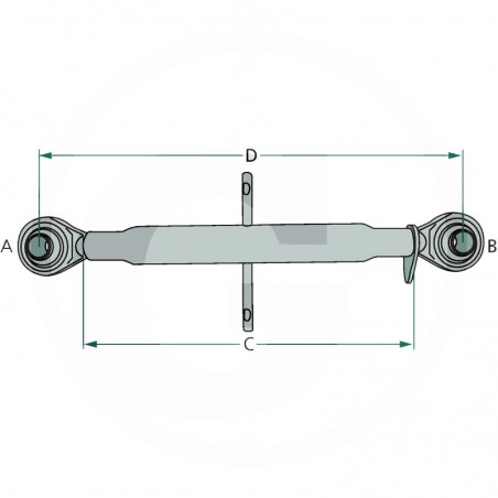 BARRA DE EMPUJE M36 X 3 - L570 / 870 - CATEGORÍA 3/3 BARRA DE EMPUJE M36 X 3 - L570 / 870 - CATEGORÍA 3/3