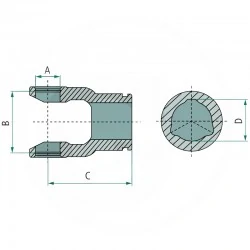 MACHOIRE POUR TUBE INTERIEUR 