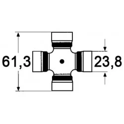 JOINT DE CARDAN COMPLET POUR TUBE INTERIEUR 26.5 X 4 - CROISILLON 22X54