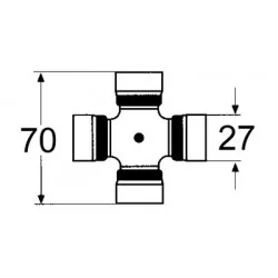 JOINT DE CARDAN COMPLET POUR TUBE INTERIEUR 26.5 X 4 - CROISILLON 22X54